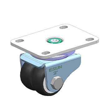 AGV05210双回旋系列中型铝芯聚氨酯轮-2寸