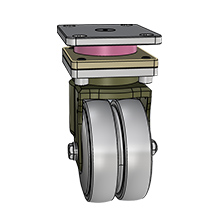 06210双回旋系列 AGV重型聚氨酯双轮-5寸载重500kg