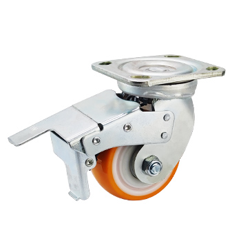 重型双轴承尼龙芯聚氨酯轮8024-86N