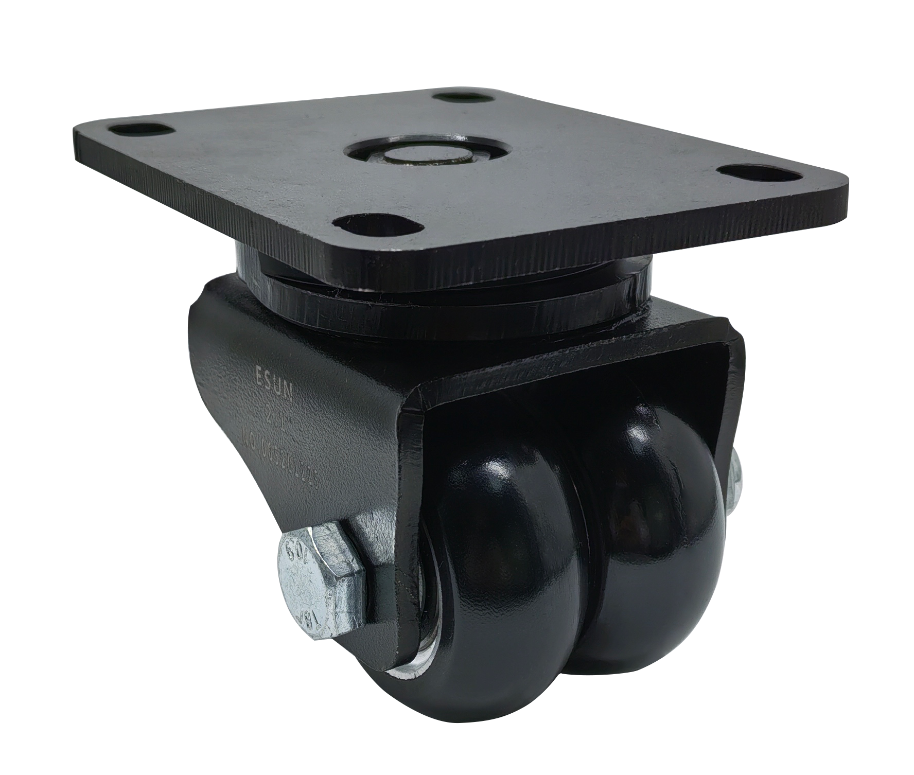 AGV05210双回旋系列中型铝芯聚氨酯轮-2.1寸